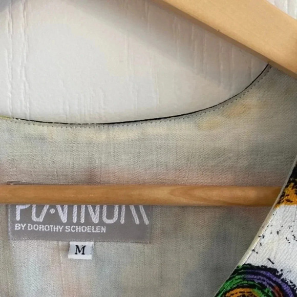 Platinum By Dorothy Schoelen Vintage 80s Button Down Top - Picture 8 of 8